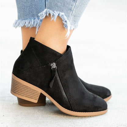 Bottes chevilles orthopédiques en cuir pour femmes