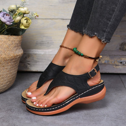 Sandales Plates Femme Confortables À Bout Ouvert