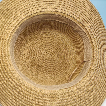Chapeau de paille plat, Tressé Style Français