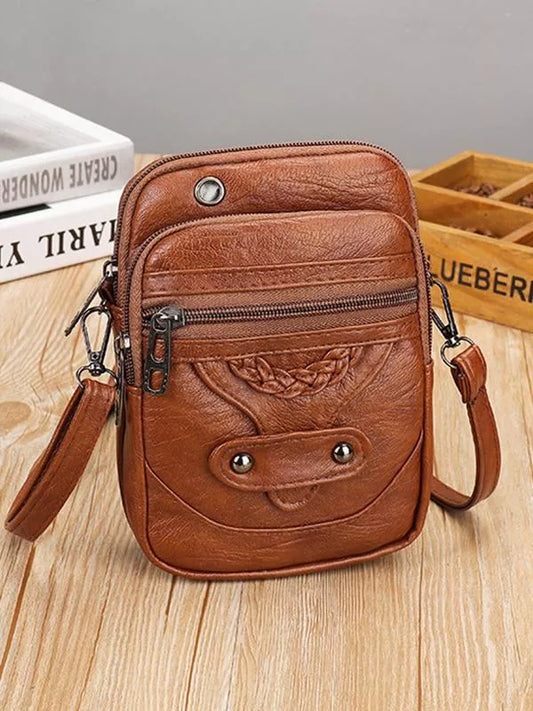 Sac à Bandoulière Vintage En Cuir