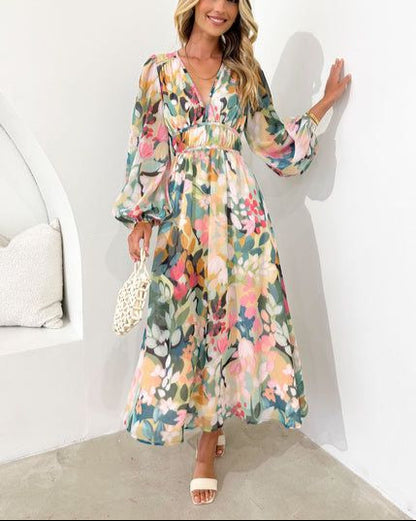 Jasmine™ | Robe Maxi Élégante à Imprimé Floral
