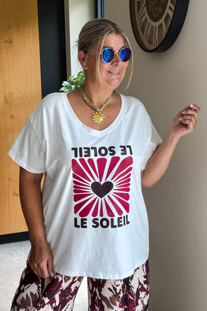 T-Shirt " Le Soleil" Bordeaux GT