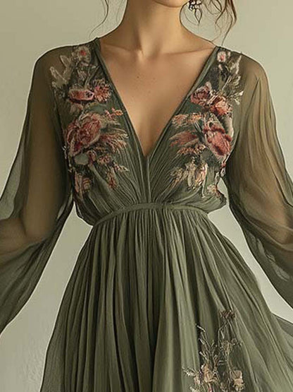 Esther™ | Robe Maxi Élégante à Imprimé Floral