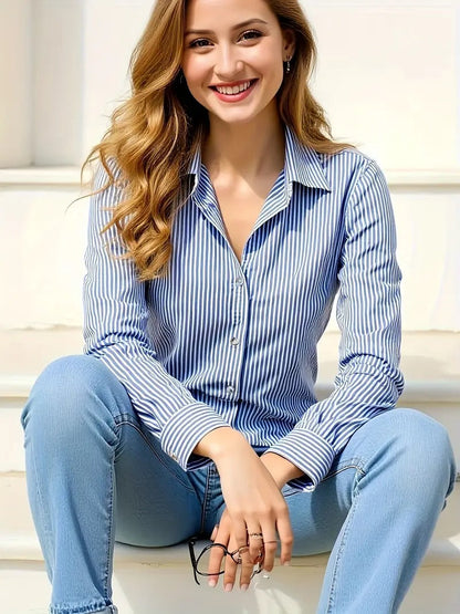 Chemise Élégante à Rayures pour Femme