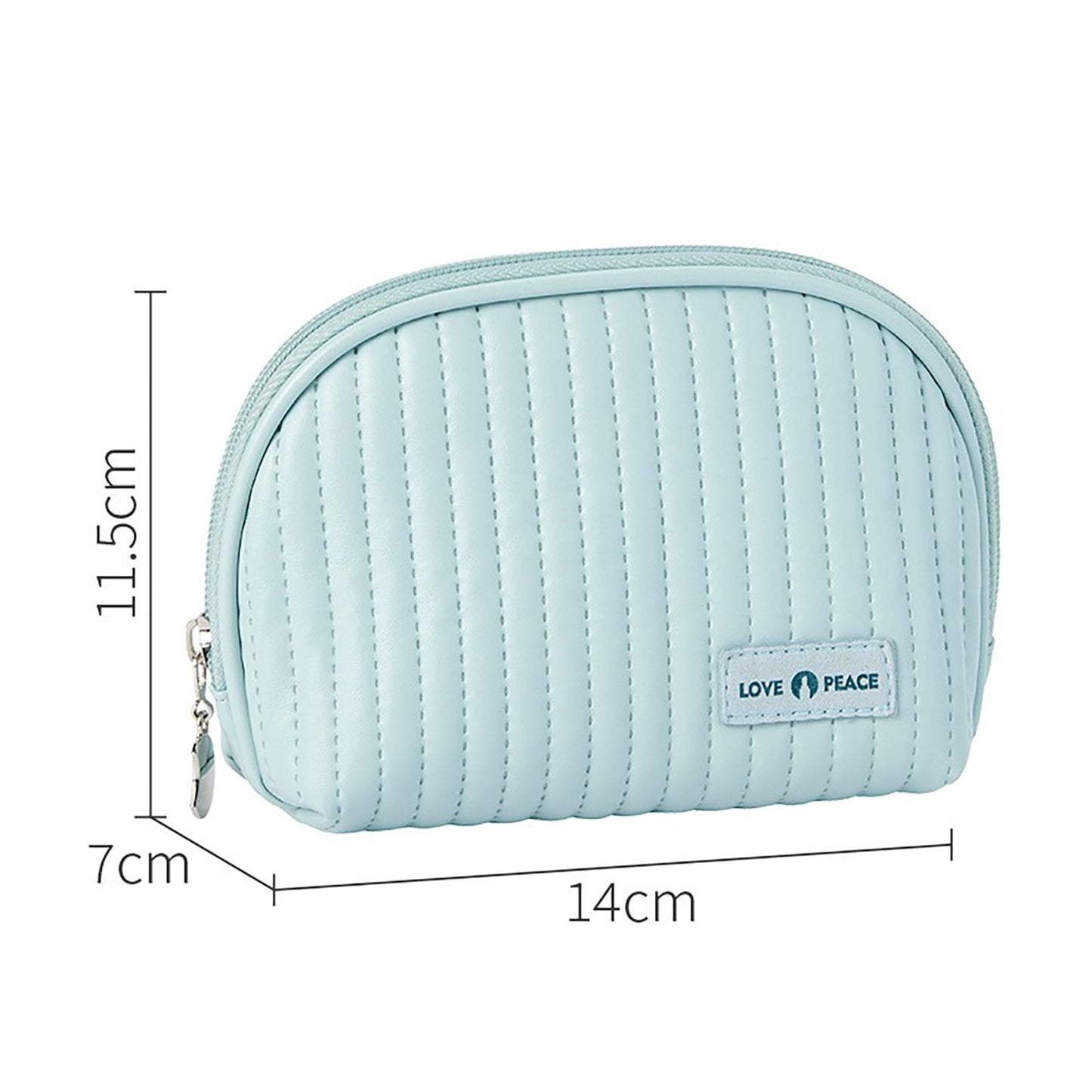 Trousse de maquillage en cuir matelassé