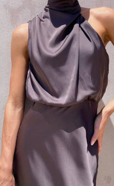 Costume deux pièces décontracté en satin