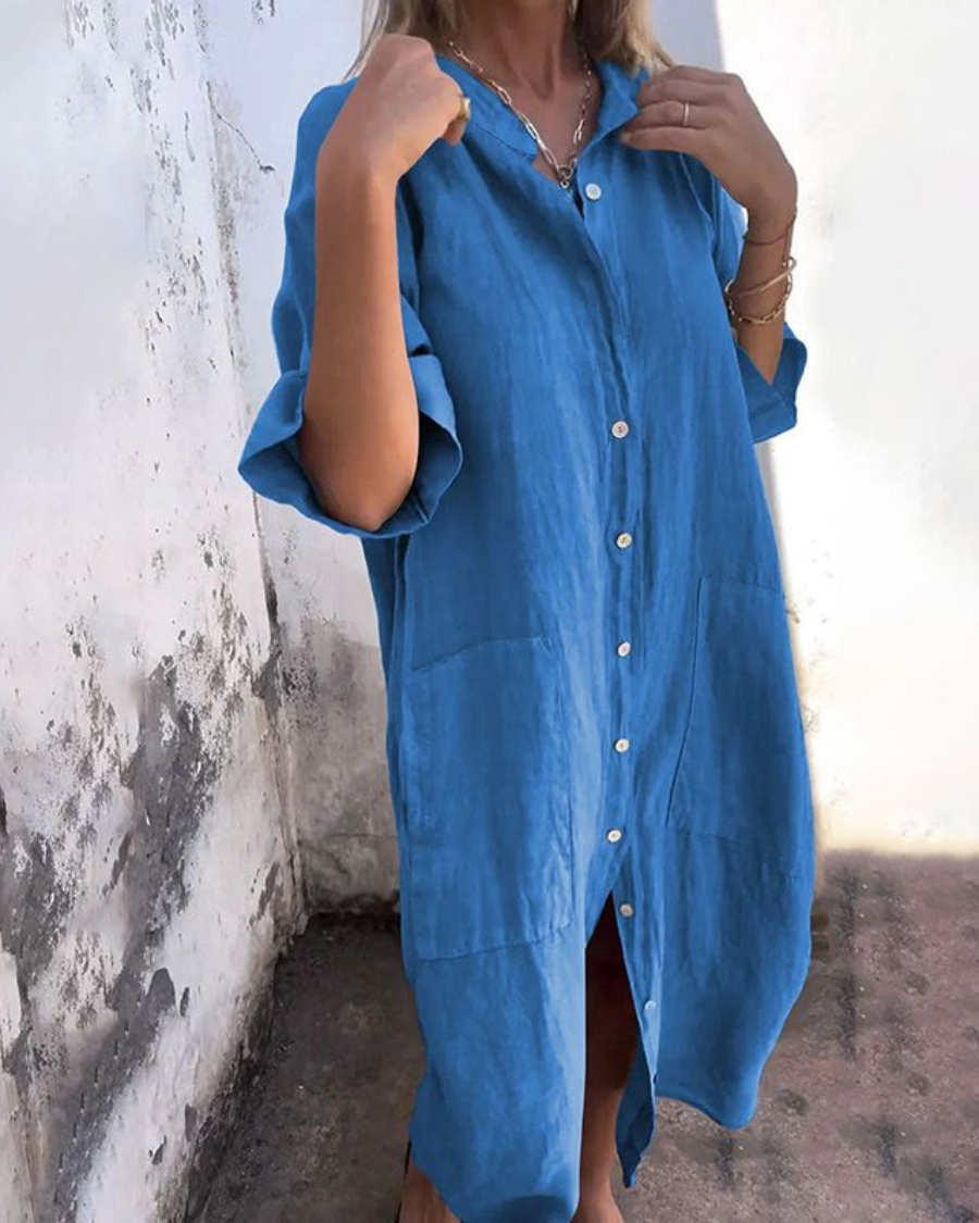 Yasmina™ - Robe Chemise Décontractée Style Ibiza
