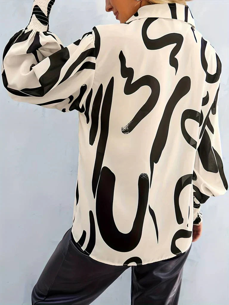 Océane Dubois® | Blouse élégante pour femme avec détails plissés, stylée et intemporelle