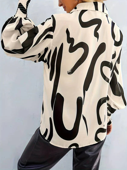 Océane Dubois® | Blouse élégante pour femme avec détails plissés, stylée et intemporelle