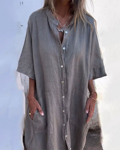 Yasmina™ - Robe Chemise Décontractée Style Ibiza