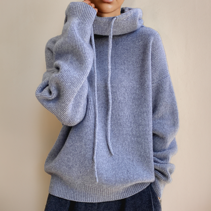 Pull à capuche en maille confortable pour un style décontracté