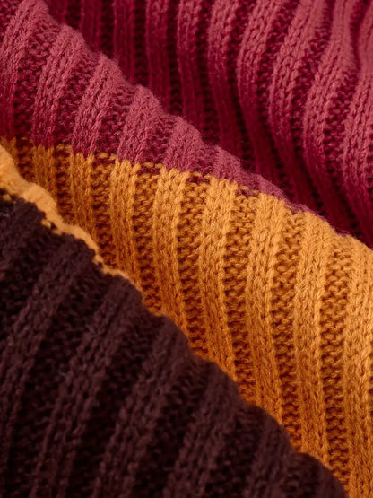 Robe pull décontractée femme à col montant