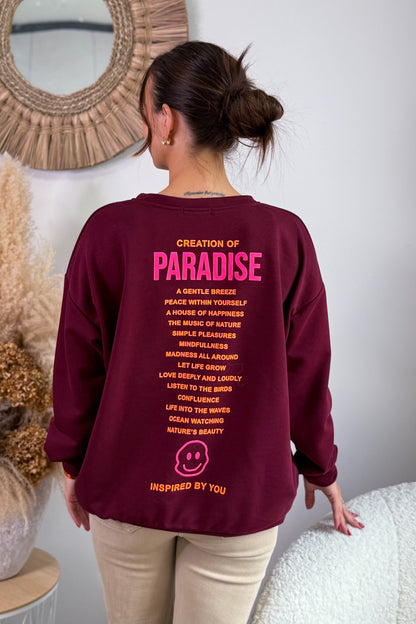 Sweat " Creation Of Paradise" Bordeaux