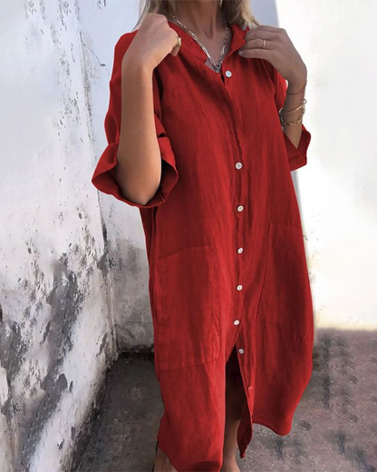 Yasmina™ - Robe Chemise Décontractée Style Ibiza