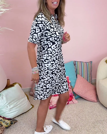 Viaro™ | Robe à motifs avec col en V et poches