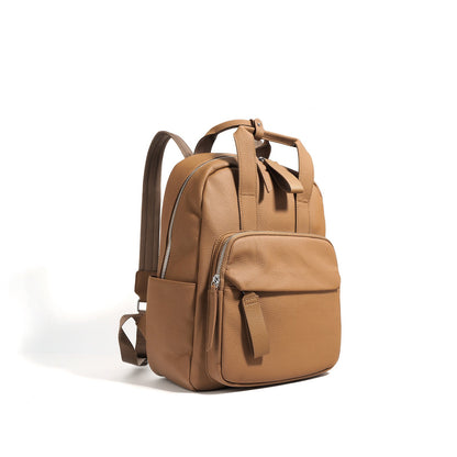 Sac à dos femme en cuir avec pochette avant