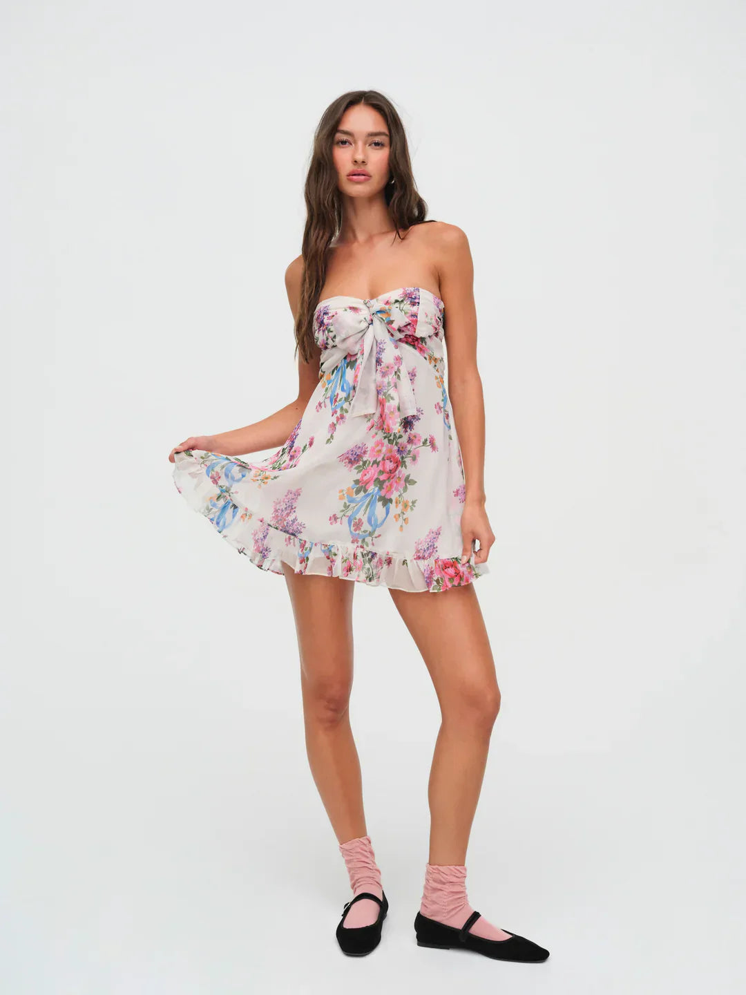Robe maxi bohème fleurie fluide pour ambiance estivale