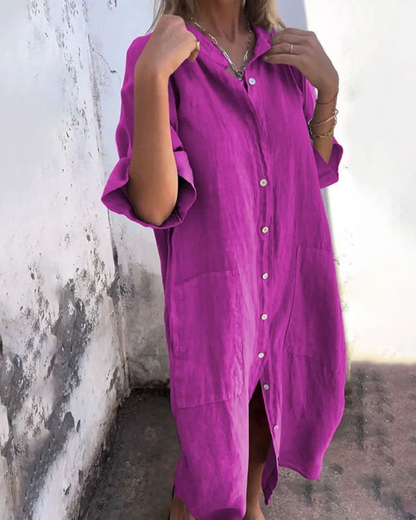 Yasmina™ - Robe Chemise Décontractée Style Ibiza
