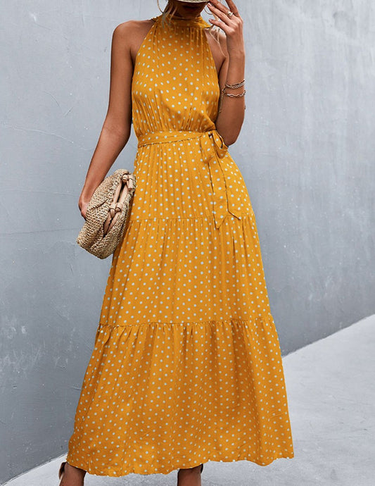 Robe sans manches avec imprimé estival
