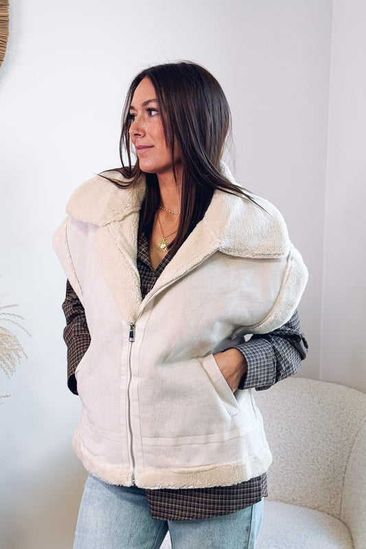 Veste Sans Manches Mirthe Beige