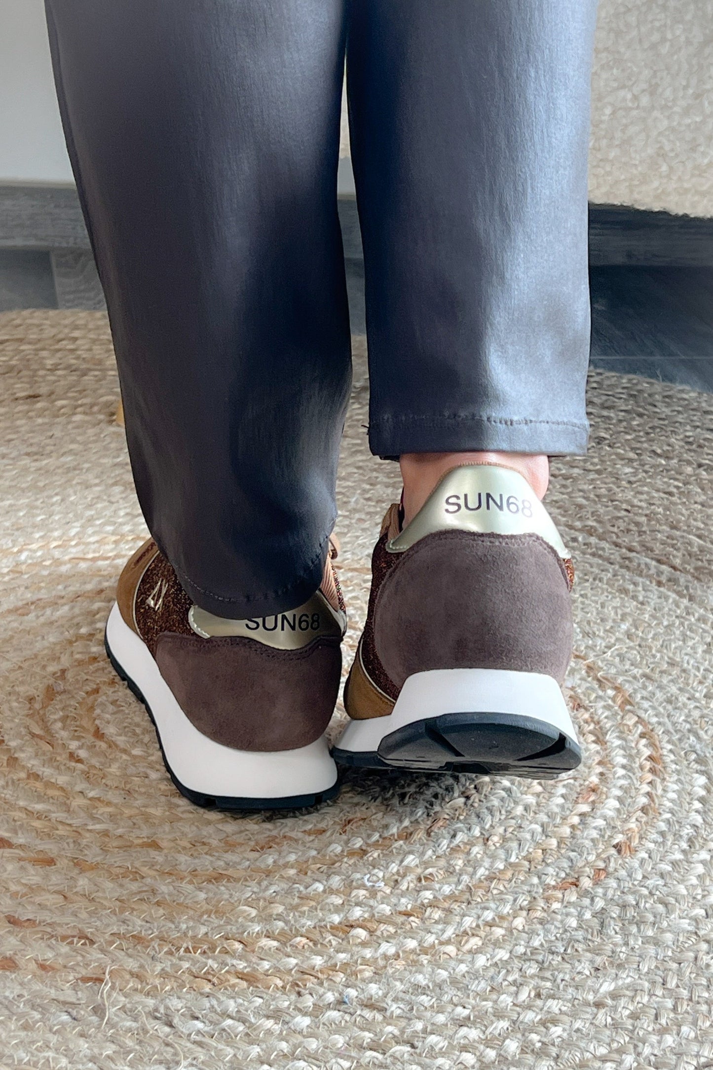 Basket Sun 68 Marron Glitter/Doré