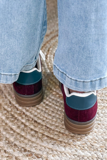 Basket Addax Bordeaux En Velours