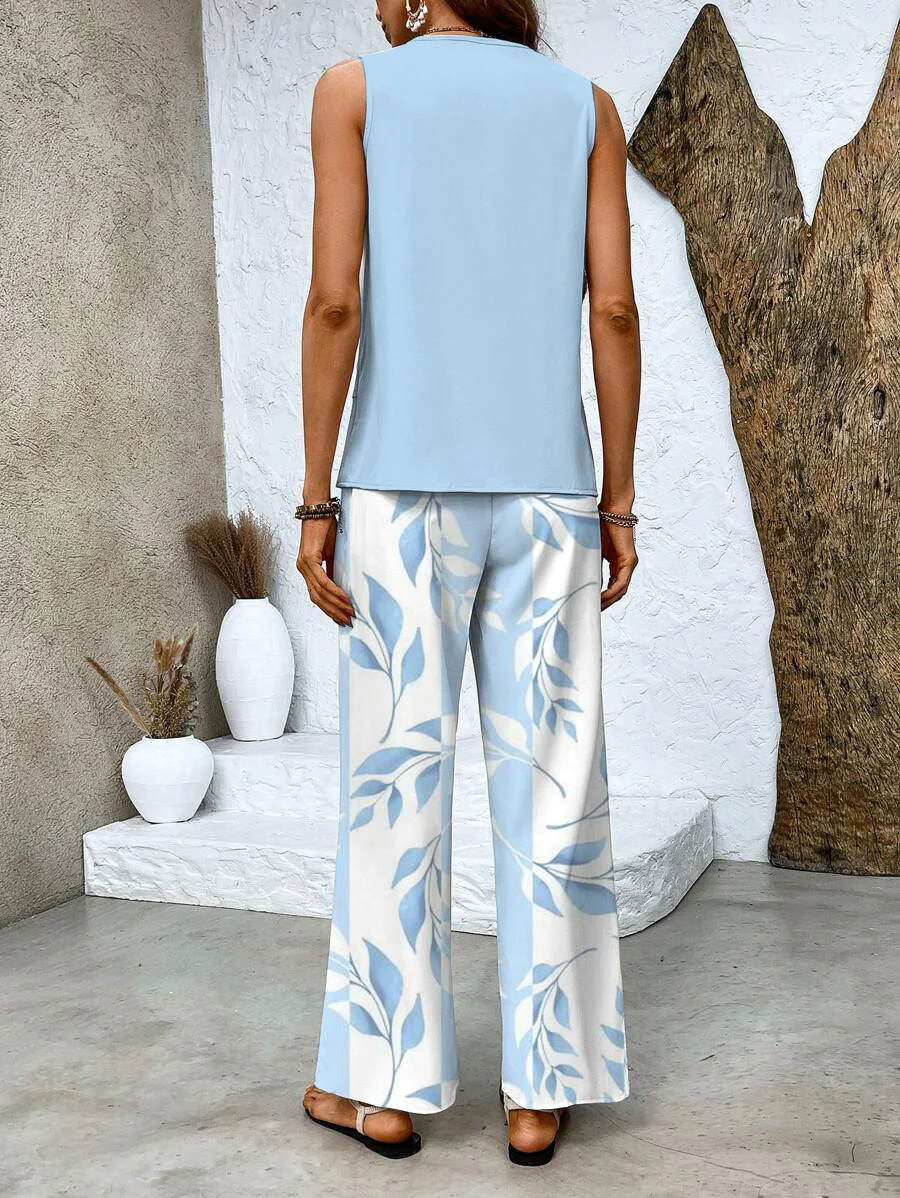 Ensemble de deux pièces avec haut et pantalon assortis