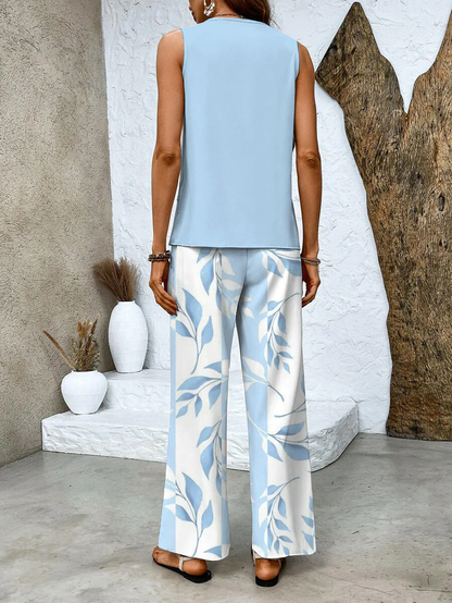 Ensemble de deux pièces avec haut et pantalon assortis