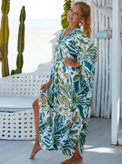 Robe Tropicale En Fibre De Bambou
