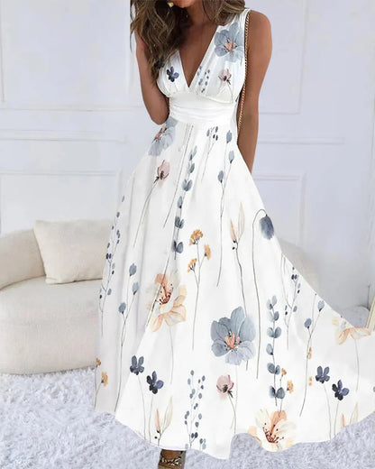 Robe sans manches imprimée