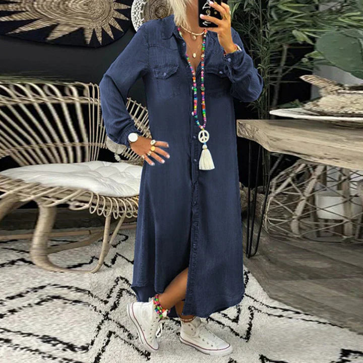Jupe en denim à manches longues pour un look décontracté au quotidien