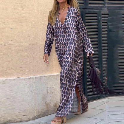 Bellevo | Robe Chic à Motif Marron