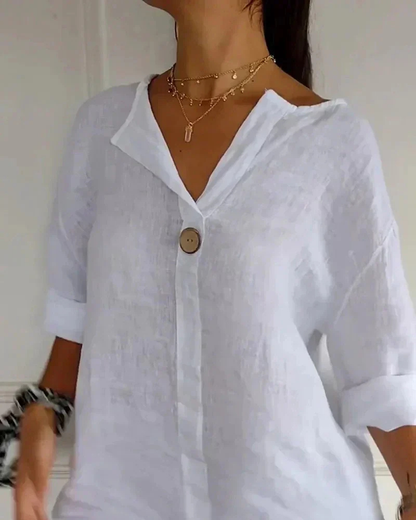 Yasmin™ | Haut Élégant en Coton et Lin