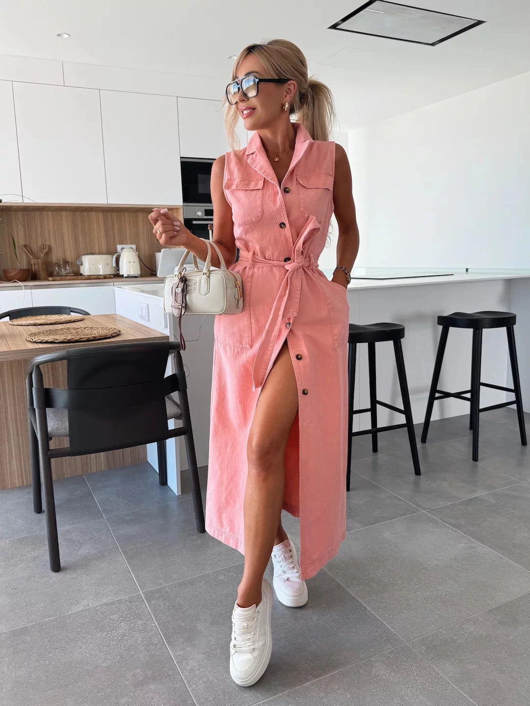 CANDICE – ROBE LONGUE EN DENIM