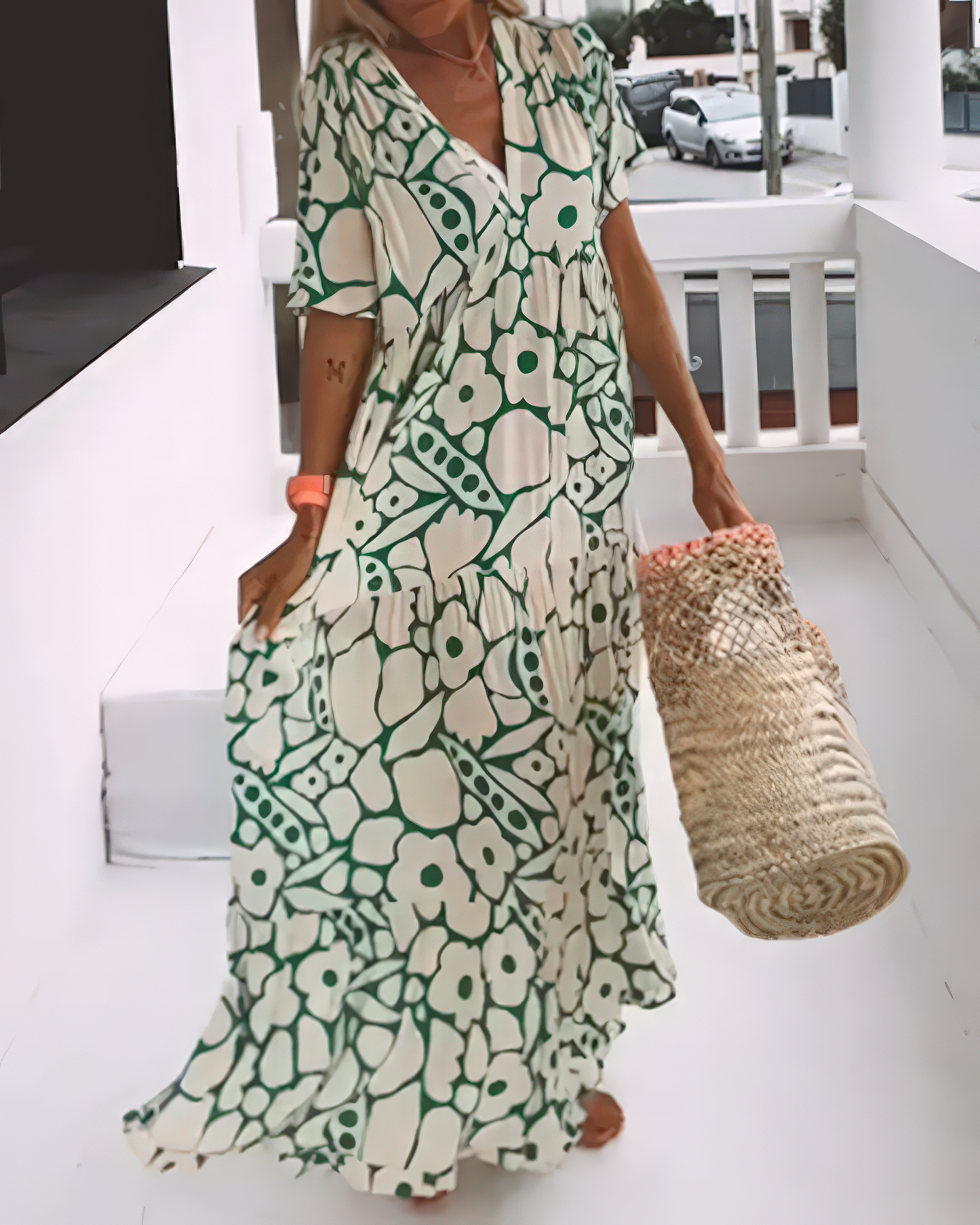 ZOÉ™ | Robe Légère avec Imprimé et Décolleté en V