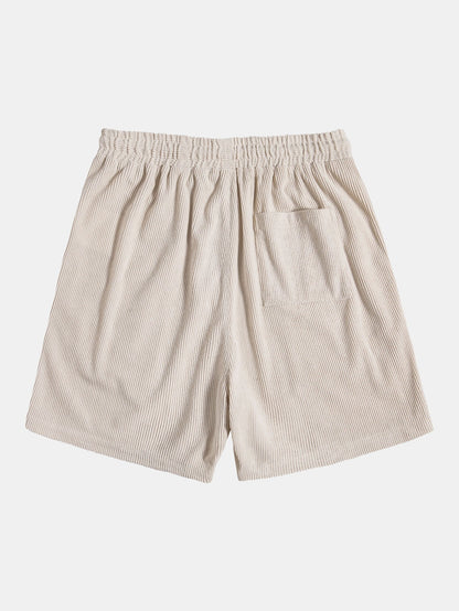 Ensemble Chemise et Short en Velours Côtelé Stylé pour Hommes