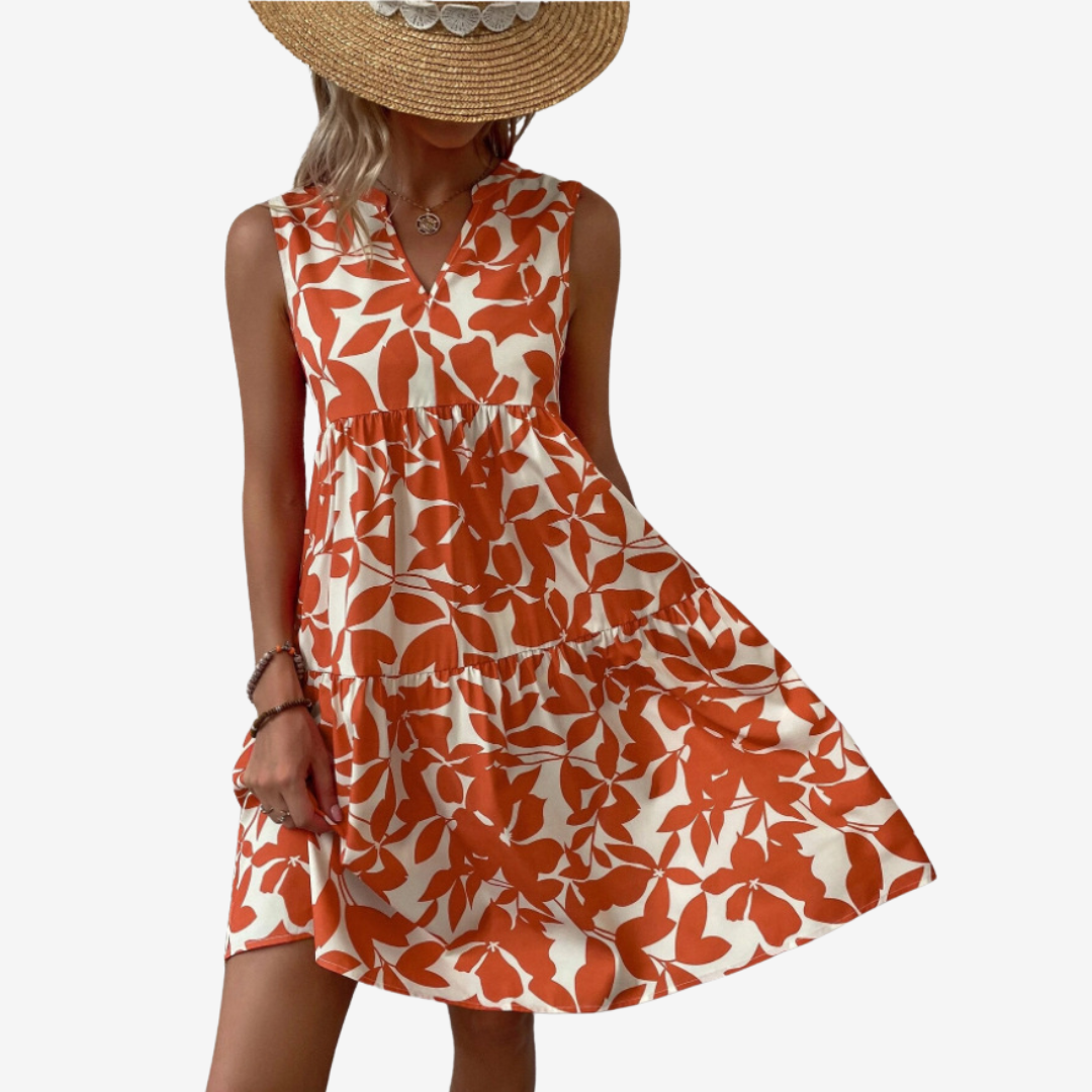 Séraphine™ Midi à Motifs Feuillus