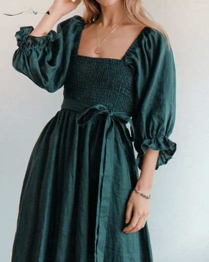 Tana | Robe Française à Manches Volantes