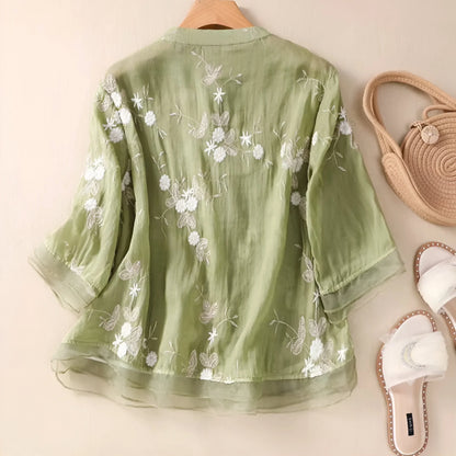 SKYLA - BLOUSE EN COTON BRODÉ