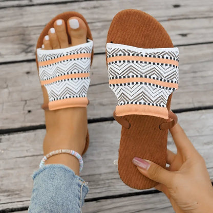 Sandales Hawar À Motif Bohème