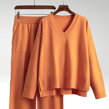 Luxe V-Neck Two Piece Set
