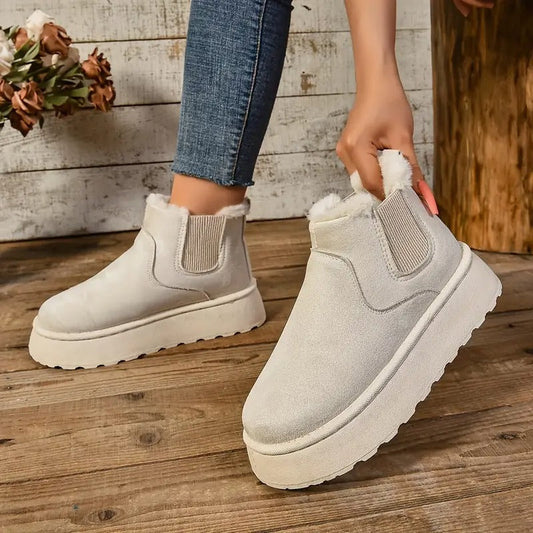 Bottines intérieur fourrure chaud et confortable