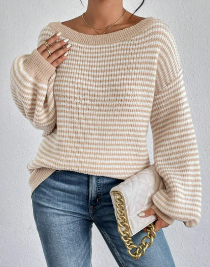 Pull à grosses mailles douillet pour superpositions d'automne