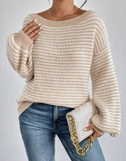 Pull à grosses mailles douillet pour superpositions d'automne