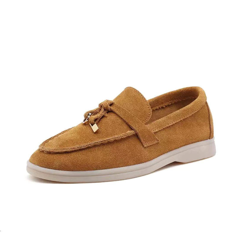 Mocassins en cuir chic avec détail boucle pour femmes