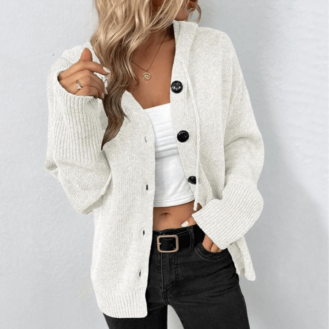 Cardigan en maille à boutons confortable pour femmes