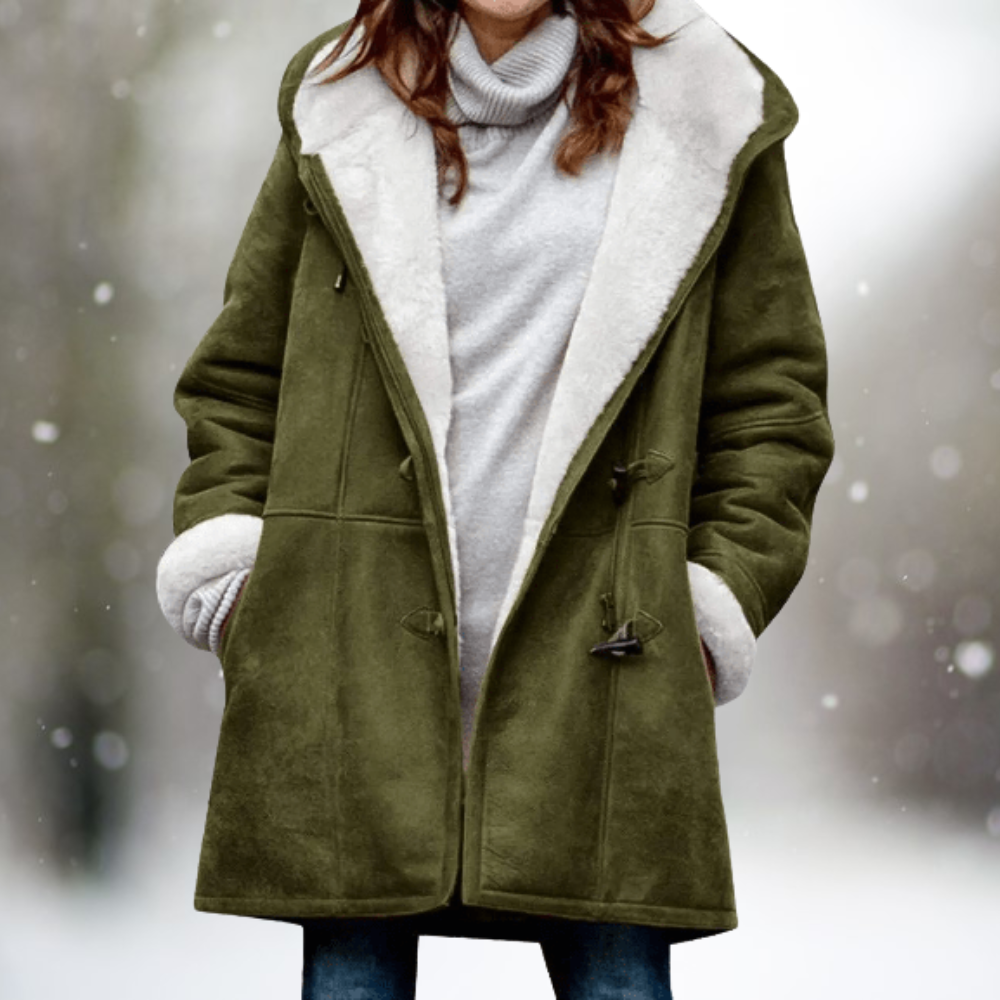 Manteau d'hiver chaud et confortable pour femmes, doublé de polaire