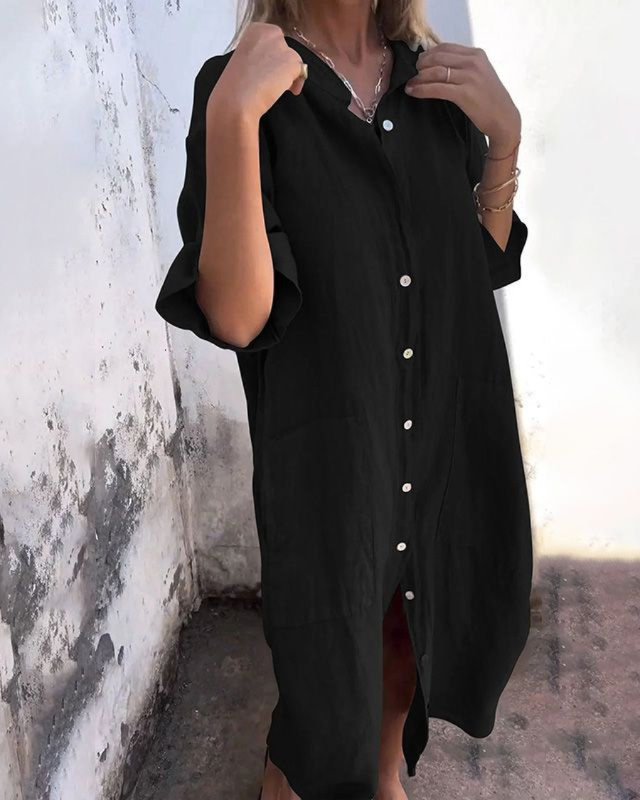 Yasmina™ - Robe Chemise Décontractée Style Ibiza