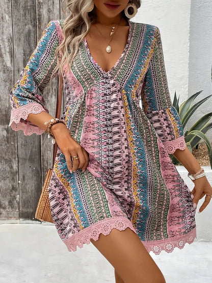 Robe Chic d'Été à Col V Profond