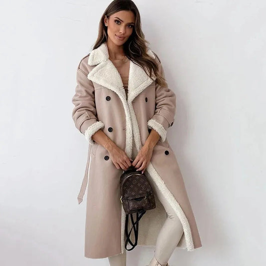 Sophie Paris® | Manteau en laine avec doublure en fausse fourrure